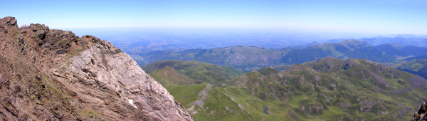 La plaine d'Aquitaine, vue du Pic du Midi de Bigorre